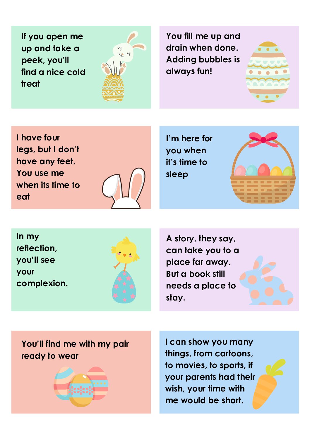 CSM Easter Scavenger hunt clues