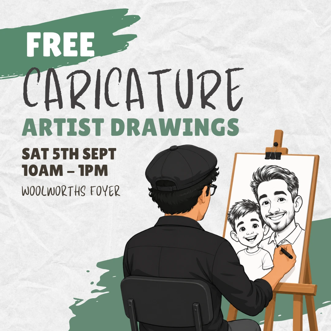 Free Caricature Artist at Central South Morang